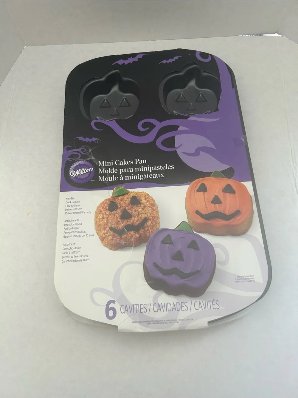 Wilton Jack O’Lantern Pumpkin Mini Cakes Non Stick Pan/Mold 6 Molds NWWT